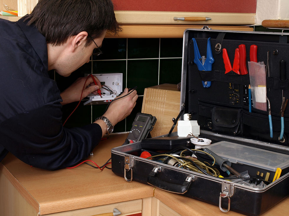 Electrician at work