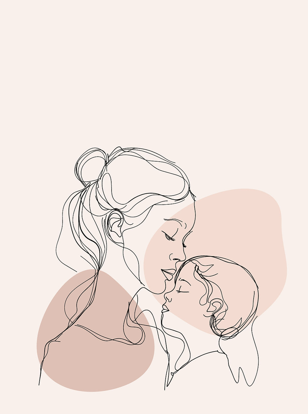 Mutter und Kind (Linearzeichnung)