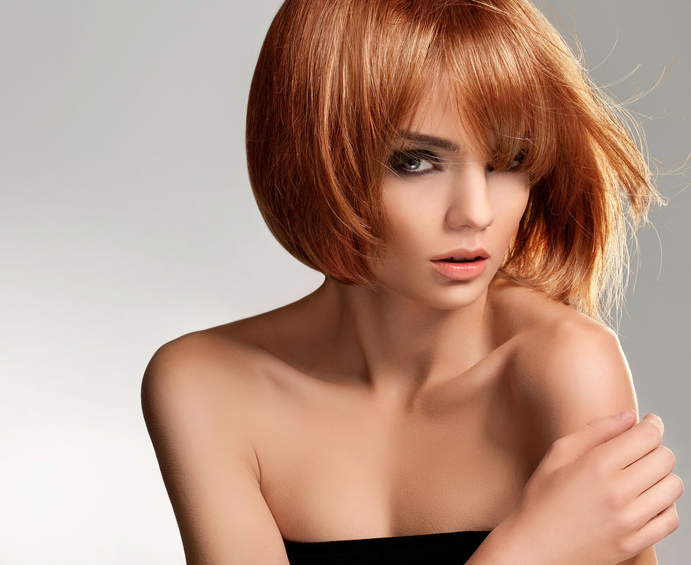 A beautiful woman with red hair