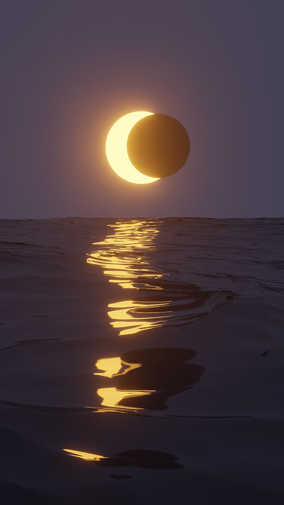 Solar Eclipse Reflection