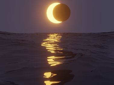 Solar Eclipse Reflection