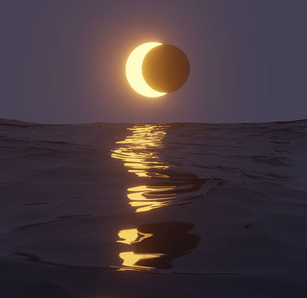 Solar Eclipse Reflection