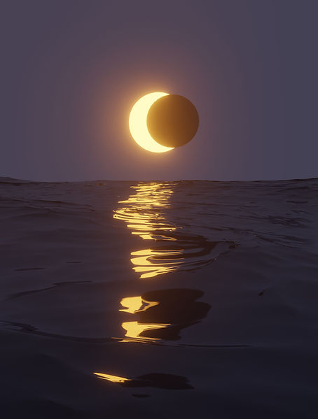Solar Eclipse Reflection