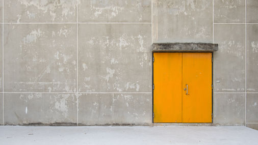orange fire door 