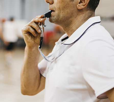 Basketball Coach Whistling