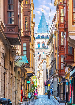 View of Galata Tower from an Old Street