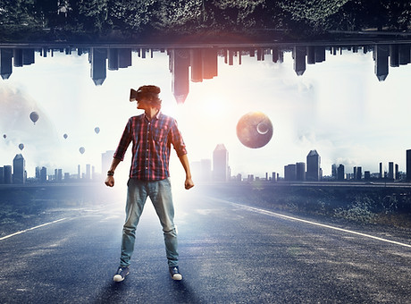 Man in VR Scene