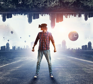 Man in VR Scene