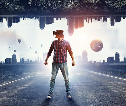 Man in VR Scene