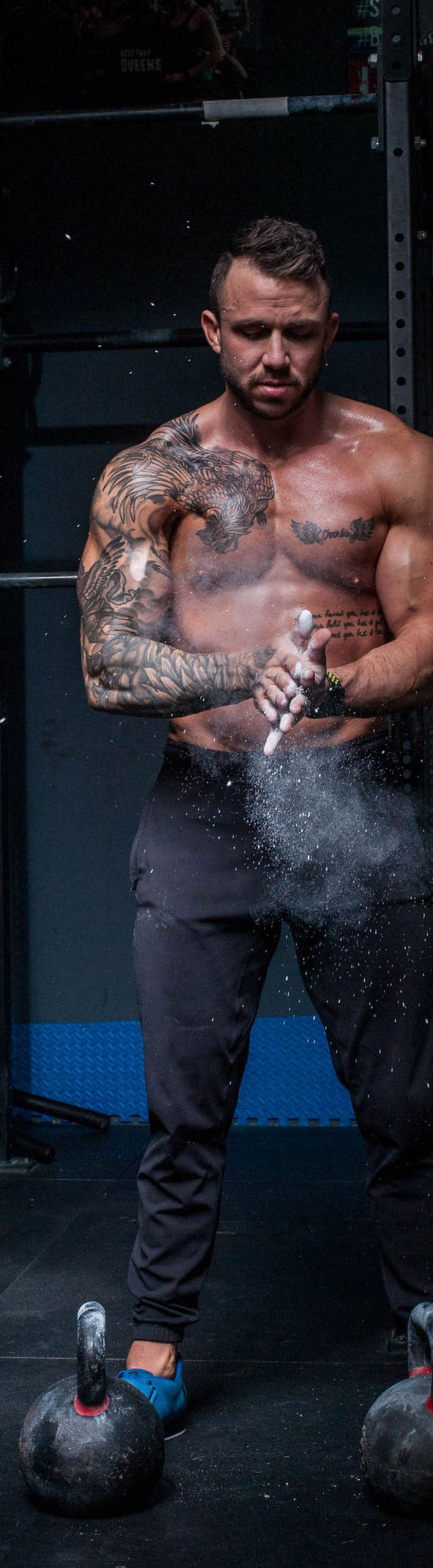 Powdering Hands