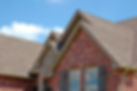 Roof line of a house with gables
