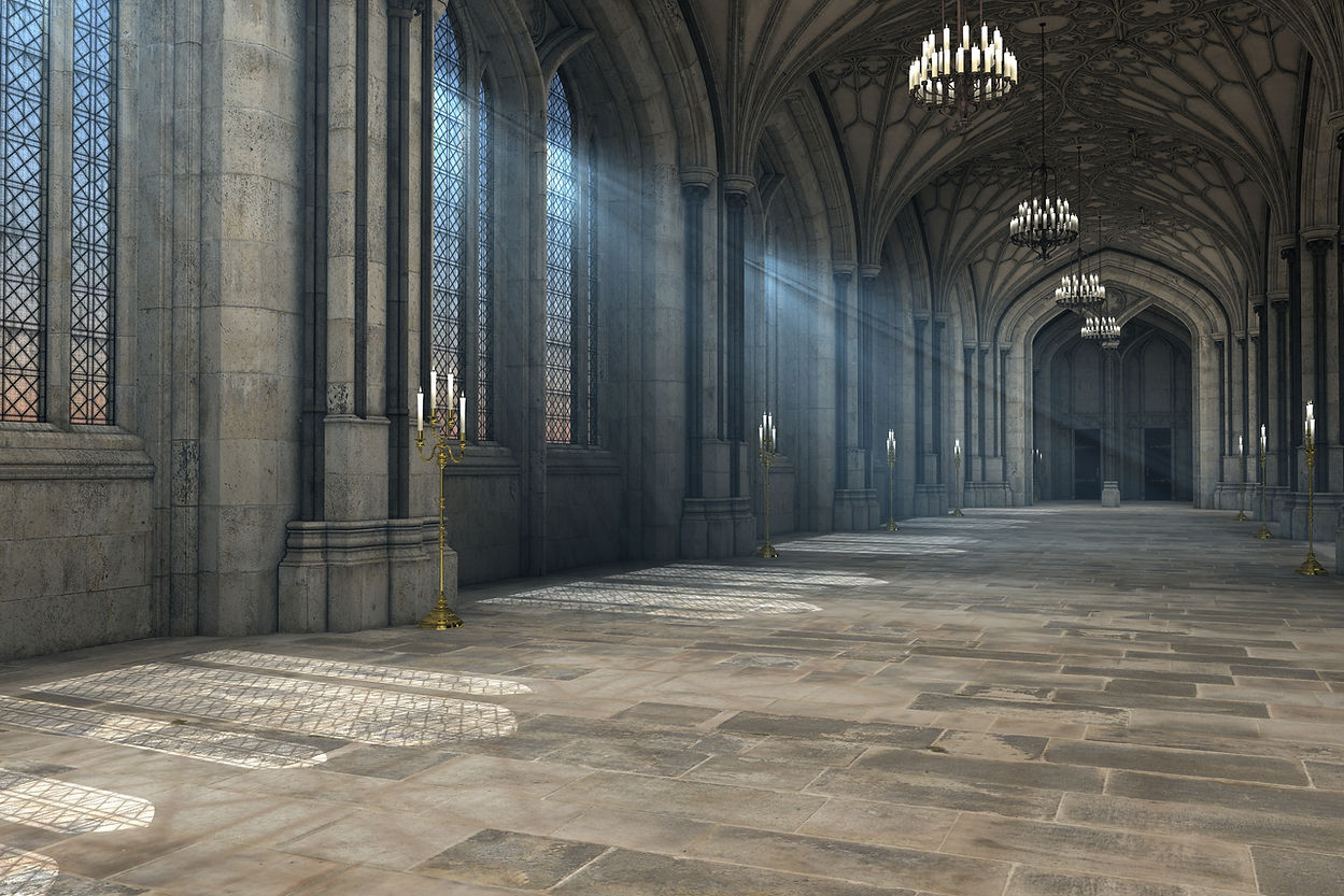 Dentro de un castillo