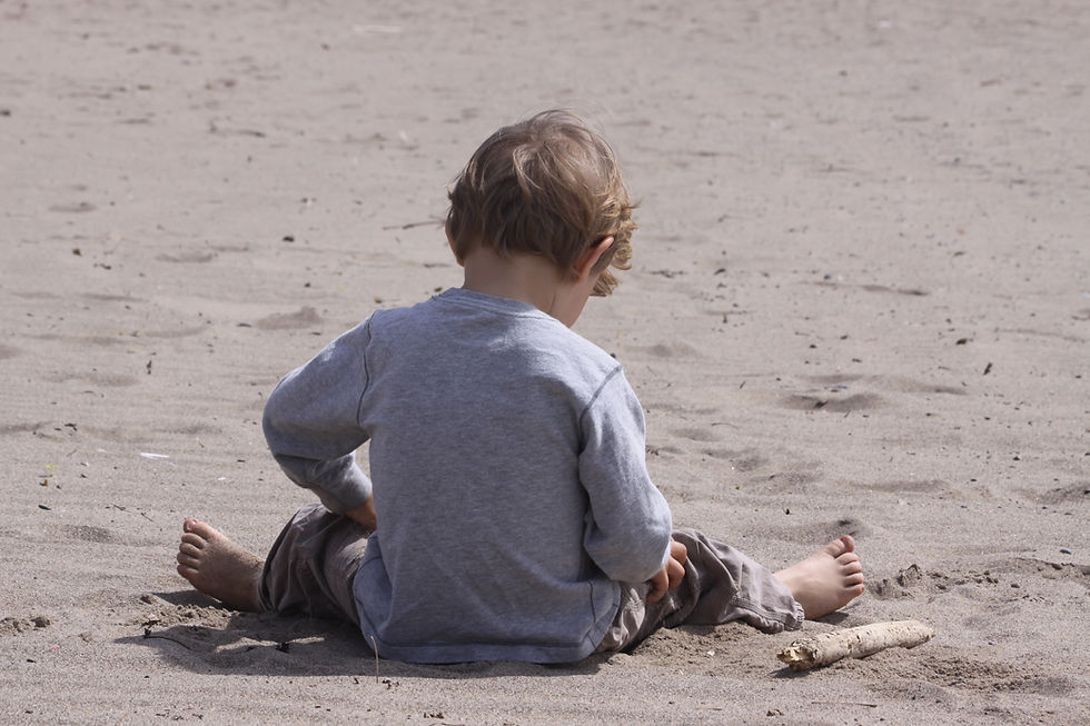 Child Sitting Outdoors