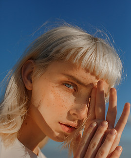 Freckled Woman Outdoors