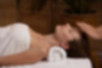 Woman getting a head massage