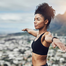 Woman Outdoor Stretching