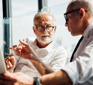 Discussing project on screen