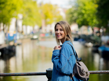 woman on bridge