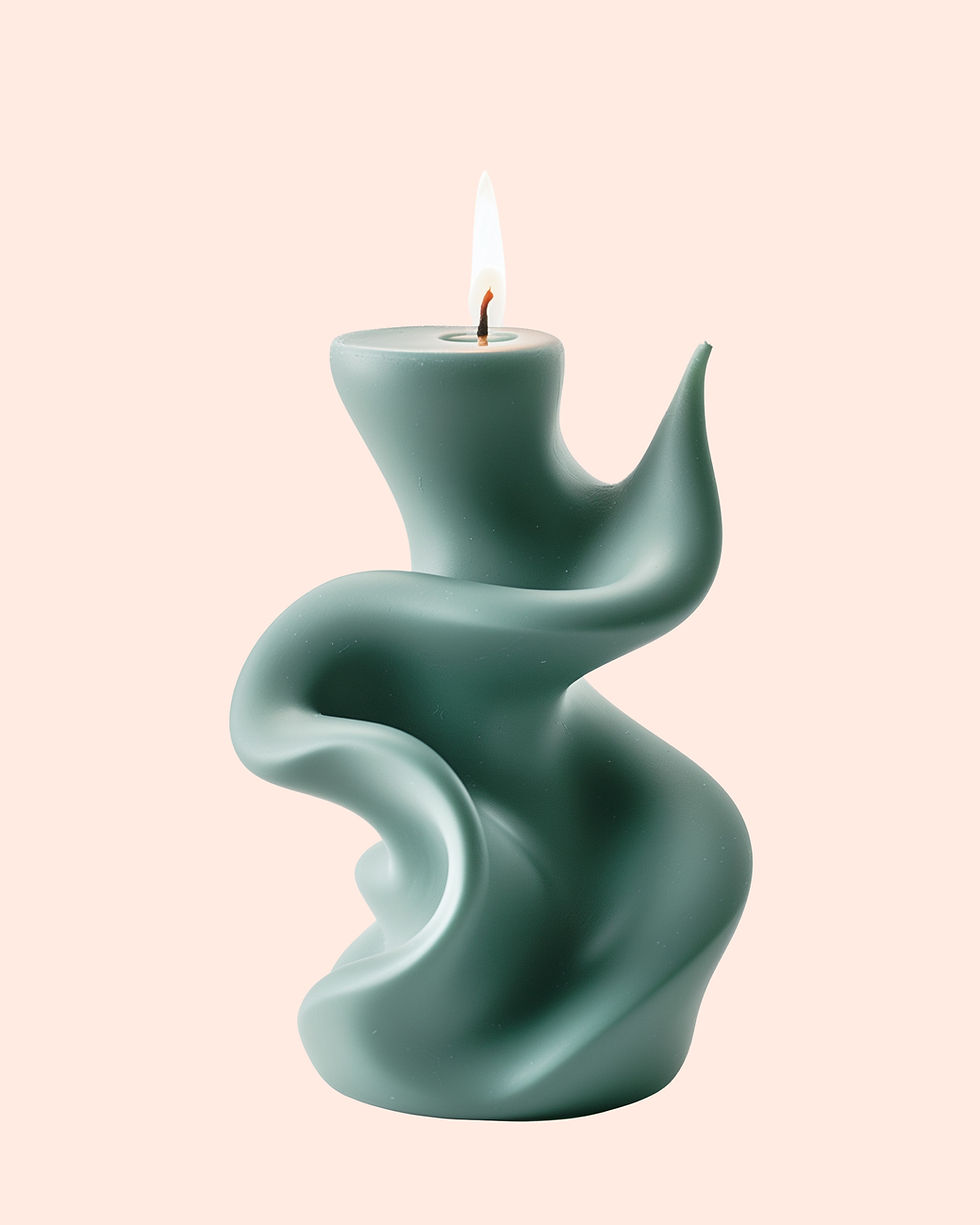 Artistic Green Candle