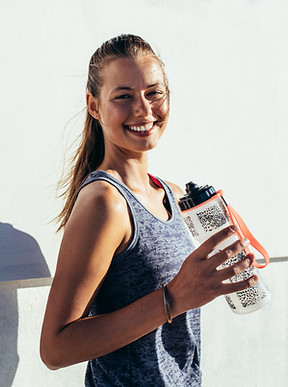 Smiling Woman Exercising