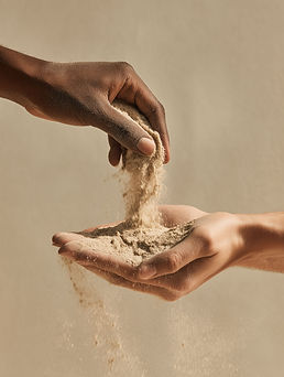 Hands Holding Sand