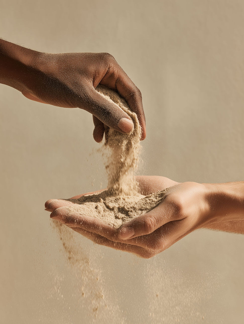 Hands Holding Sand