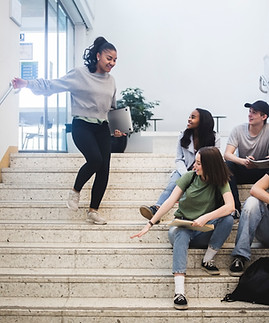 Students on Staircase