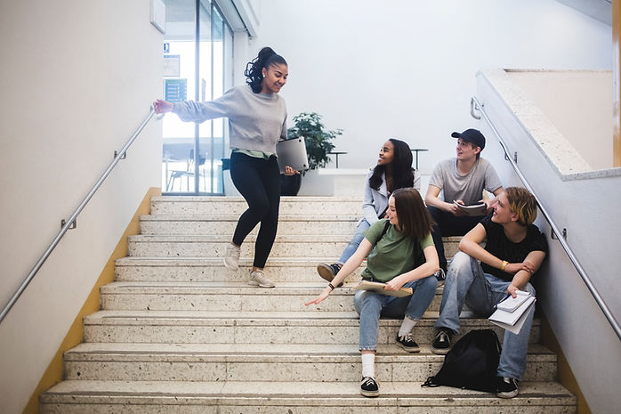 Students on Staircase