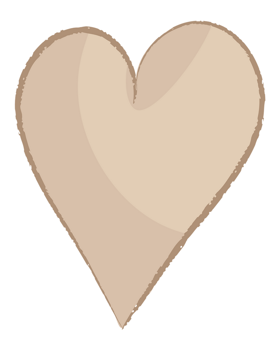 Beige Heart Icon