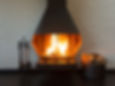 Fireplace against a white wall
