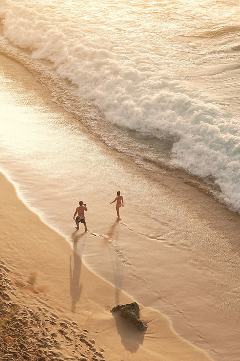 Beach Walk at Sunset