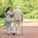 Spazieren im Park