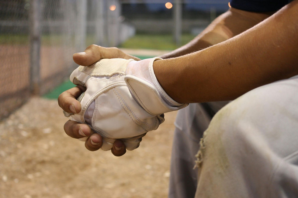 Manos de jugador de béisbol