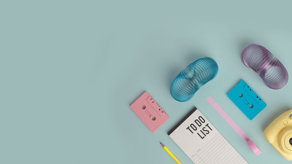 Colorful Desk Items