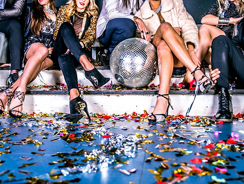 Party with disco ball
