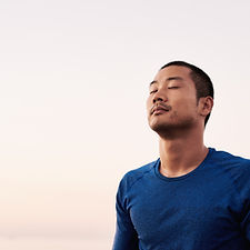 Man Meditating Outdoors