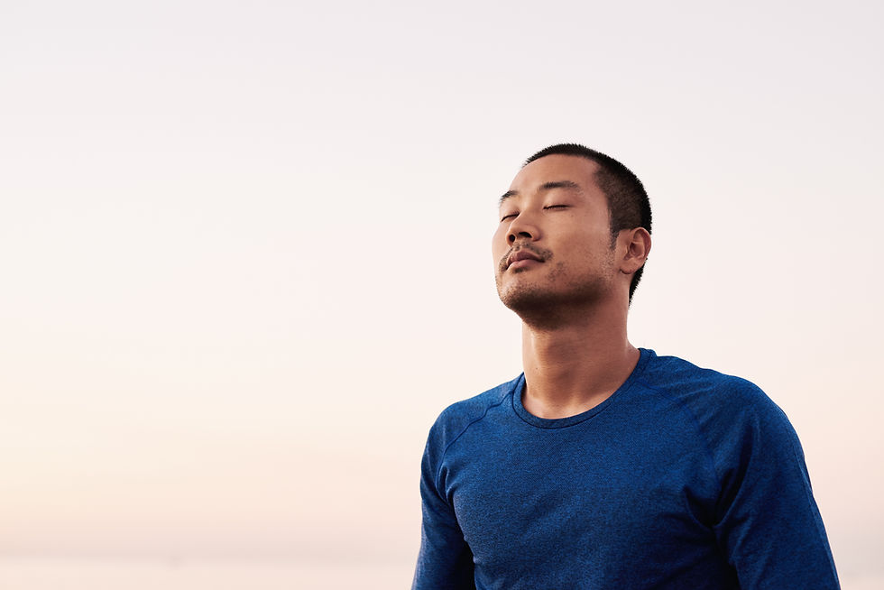 Man Meditating Outdoors