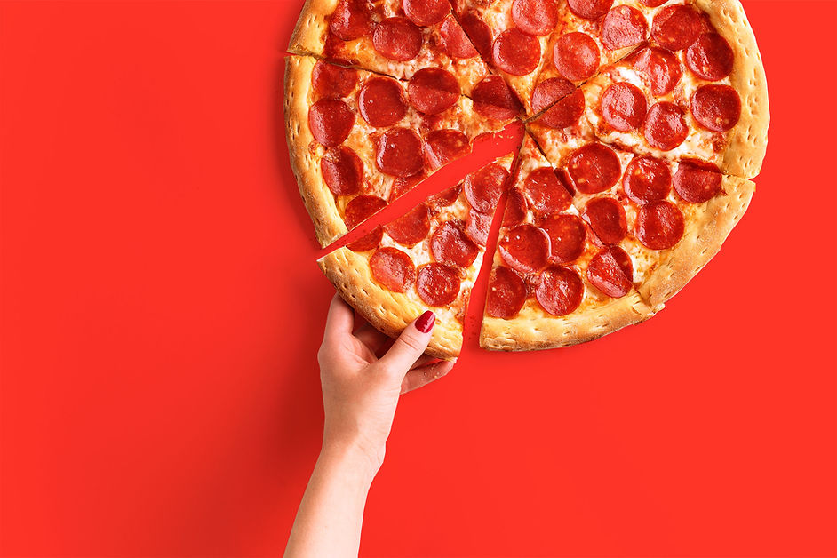 Fatia de pizza de pepperoni