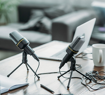 Radio show microphones