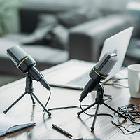 Microfones de programa de rádio