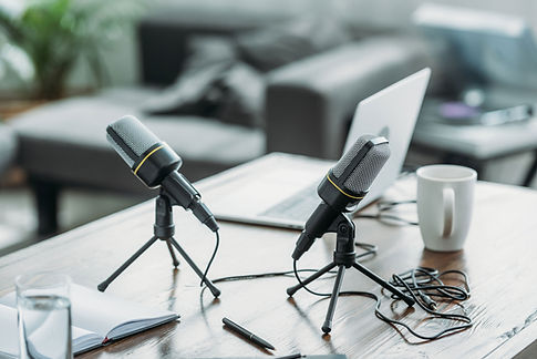 Radio show microphones