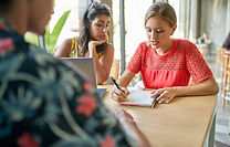 Writing on a Notebook