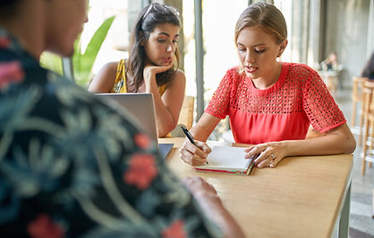 Writing on a Notebook