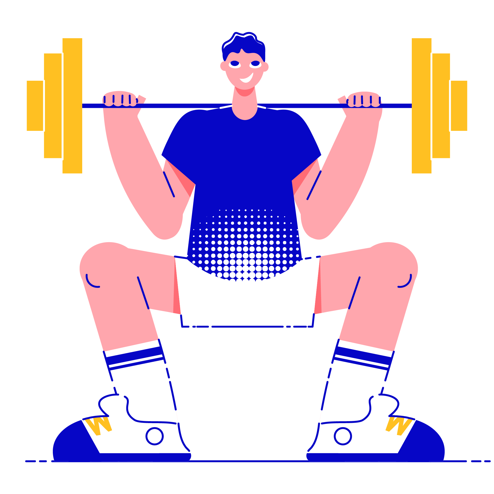 Barbell Squat Illustration