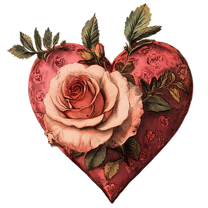 heart with rose image
