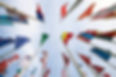 Flags Against Sky