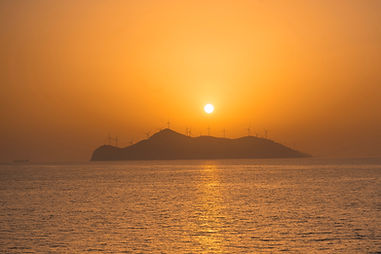 Sunset Over Island