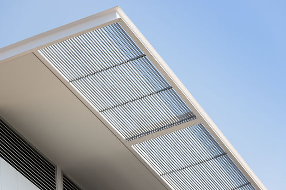 Steel Awning on Modern House