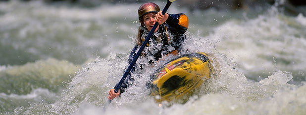 Kayaker Navigates Rapids