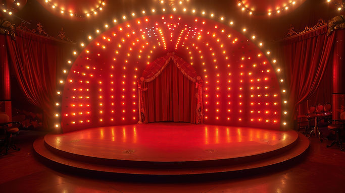 Scène de théâtre rouge
